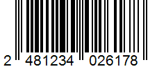 Barcode 2481234026178