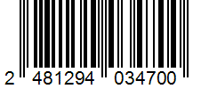 Barcode 2481294034700