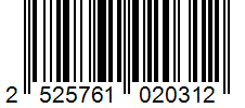 Barcode 2525761020312