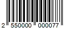 Barcode 2550000000077