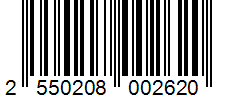 Barcode 2550208002620