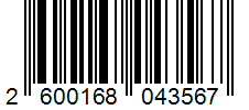 Barcode 2600168043567
