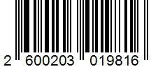 Barcode 2600203019816
