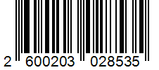 Barcode 2600203028535