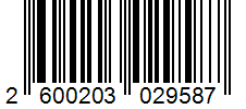Barcode 2600203029587