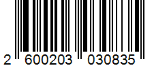 Barcode 2600203030835