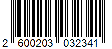 Barcode 2600203032341