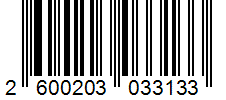 Barcode 2600203033133