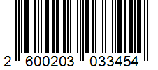 Barcode 2600203033454
