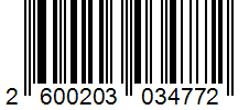 Barcode 2600203034772
