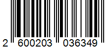 Barcode 2600203036349