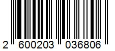 Barcode 2600203036806