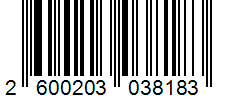 Barcode 2600203038183