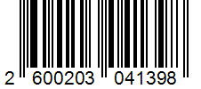 Barcode 2600203041398