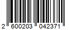 Barcode 2600203042371