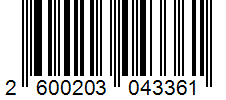 Barcode 2600203043361