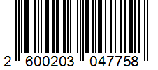 Barcode 2600203047758