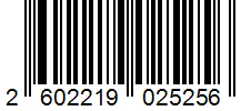 Barcode 2602219025256