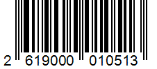 Barcode 2619000010513