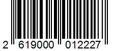 Barcode 2619000012227