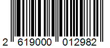 Barcode 2619000012982