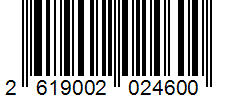 Barcode 2619002024600