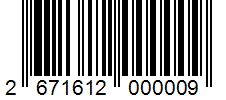 Barcode 2671612000009