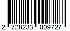 Barcode 2728233009727