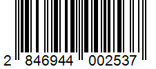 Barcode 2846944002537