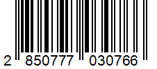 Barcode 2850777030766