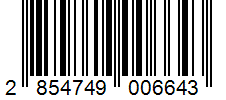 Barcode 2854749006643