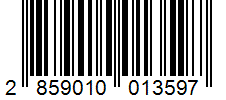 Barcode 2859010013597