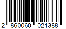 Barcode 2860060021388