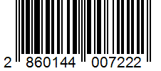 Barcode 2860144007222