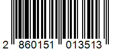 Barcode 2860151013513