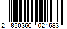 Barcode 2860360021583