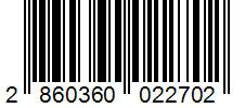 Barcode 2860360022702