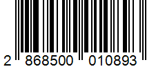 Barcode 2868500010893