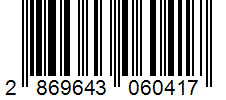 Barcode 2869643060417