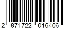 Barcode 2871722016406