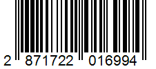 Barcode 2871722016994