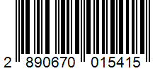 Barcode 2890670015415