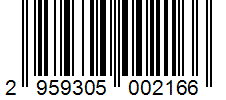 Barcode 2959305002166
