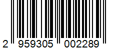 Barcode 2959305002289