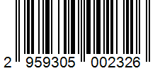 Barcode 2959305002326
