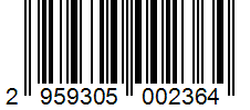 Barcode 2959305002364