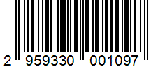 Barcode 2959330001097