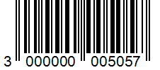 Barcode 3000000005057
