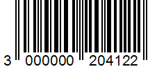 Barcode 3000000204122