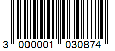 Barcode 3000001030874